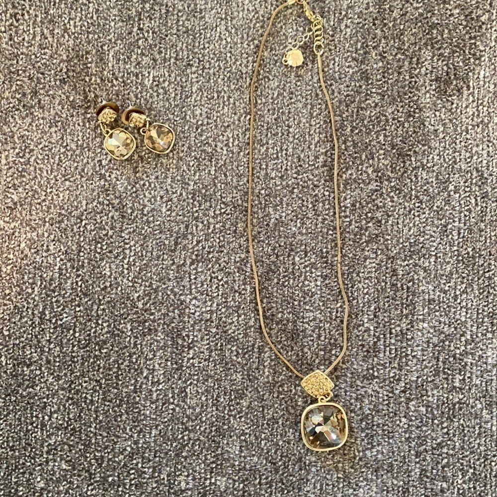 𝅺jcpenney necklace and earrings set